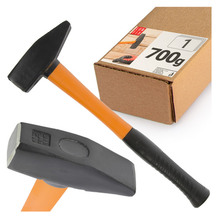 Młotek ślusarski 700g budowlany z trzonkiem z włókna szklanego