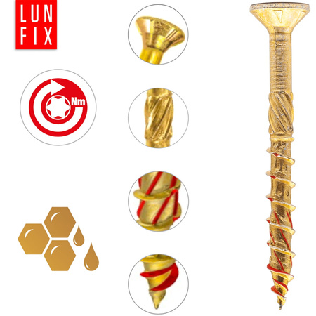 Spanplattenschrauben 6,0x120 mm 100 Stück TX30