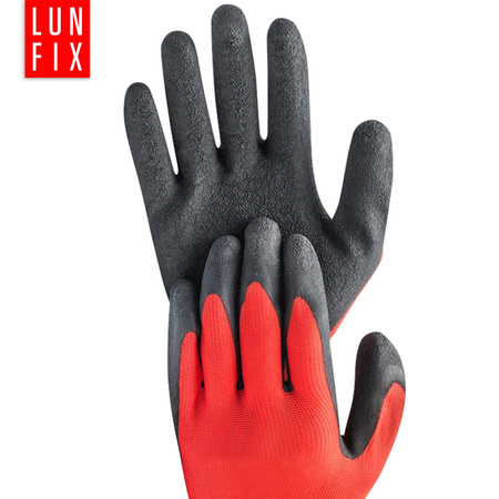 Arbeitshandschuhe mit Latexbeschichtung, rote Größe L 1 Stück