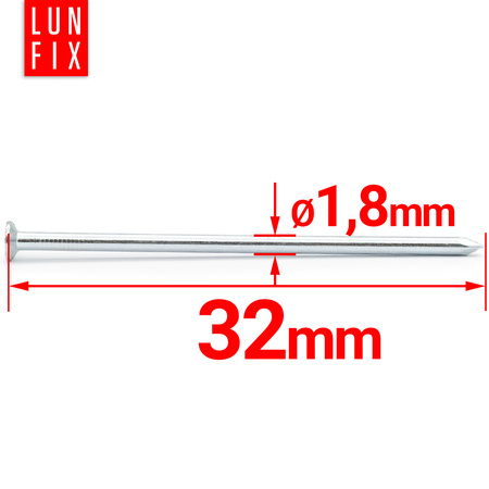Stahlnägel 1,8x32 5kg Verzinkter