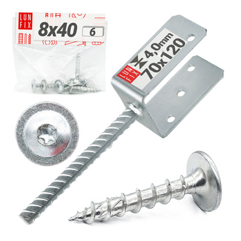 Montage Satz: Pfostenaufnahme 70 mit Betonanker + Schrauben