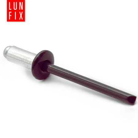 Aluminium Blindnieten DIN7337 4,8x12 mm 100 Stück RAL 8017 Schokoladenbraun
