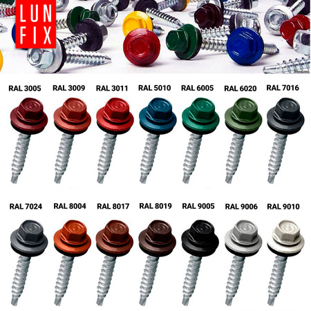 Trapezblechschrauben 4,8 x 20 mm 250 Stück Graphitgrau RAL 7024