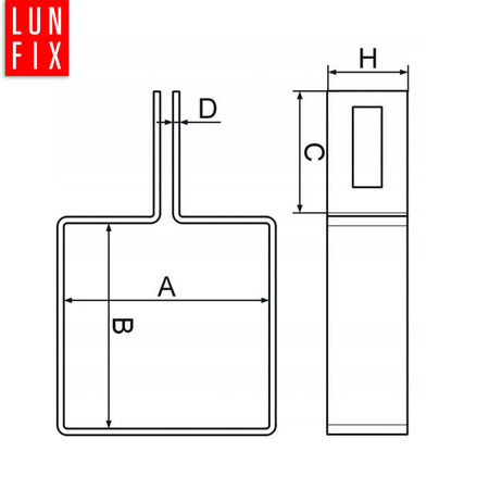 Endschelle Vierkant für 80x80 mm Pfosten Graphit
