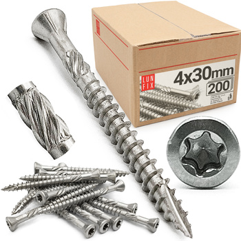 Terassenschrauben Edelstahl 4x30 mm 200 Stück