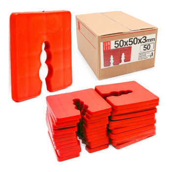 Distanzklötze Unterleger Abstandshalter 3mm 50x50mm 50stk