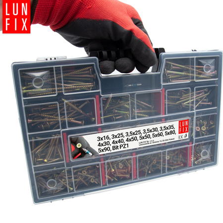 770 stück Sortiment Satz Universalschrauben inkl. bit PZ1