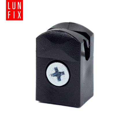 Spanndrahthalter mit Selbstscheidender Schraube 4mm Schwarz 100 Stück