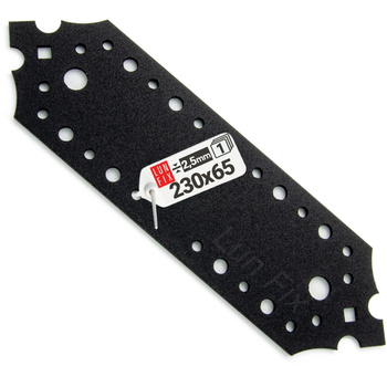 Flachverbinder 230x65x2,5mm Lochblech Schwarz 1 Stk