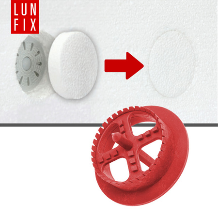 Styropor Abdeckkappen Rondelle Ø 67 mm Weiß 100stk.