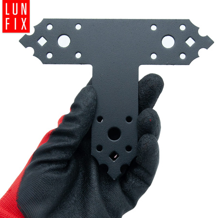 Flachverbinder T - Form Schwarz 170x140x40x2,5mm