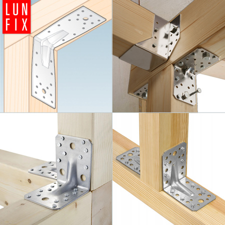 50 Stück Schwerlast Winkelverbinder 90x90x65