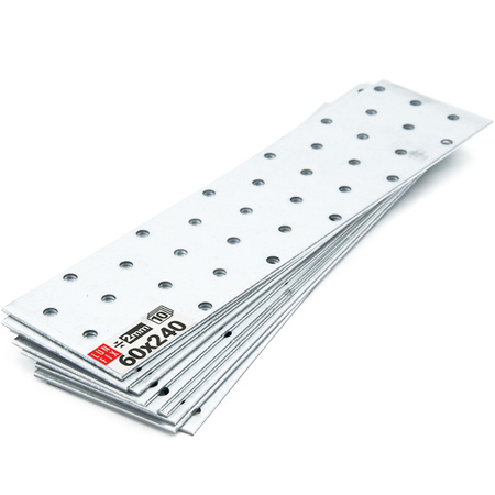 Flachverbinder 60x240x2mm Lochplatte 10 Stk