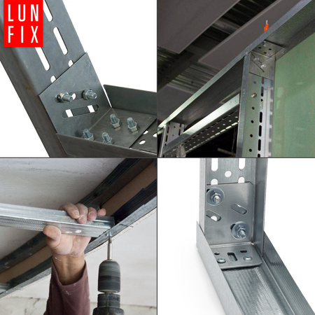 Türrahmenwinkel 80x55x90mm UA100 Verzinkt