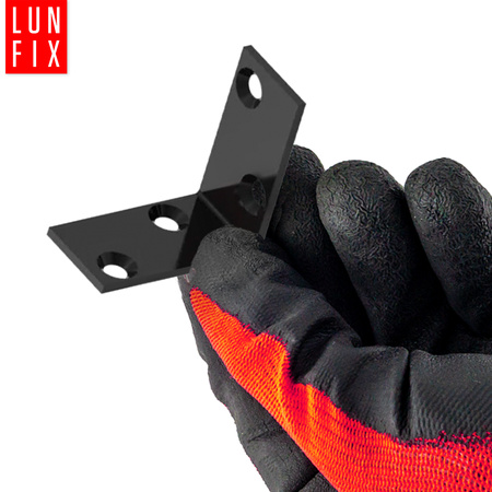 Breitwinkel Eckwinkel Shwarz 40x40x40x2 mm