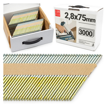 34° Grad Ringschaftnägel 2,8 x 75 mm Packung 4000