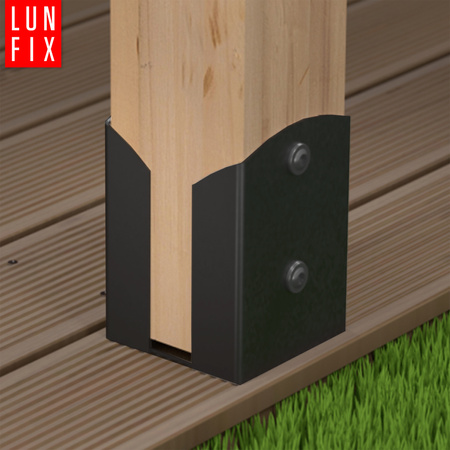 Pfostenträger Shwarz 101x150x2,5 mm