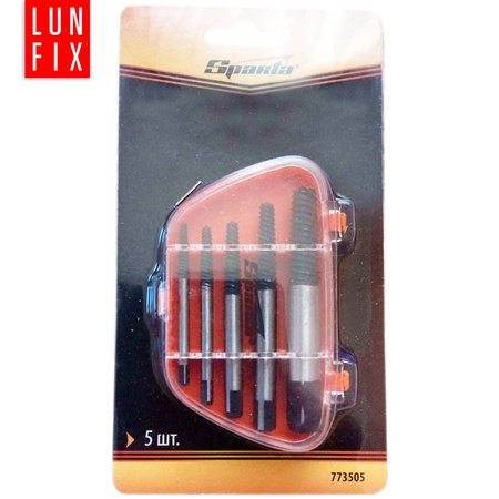 Wykrętaki do zerwanych i urwanych śrub, szpilek 5szt.