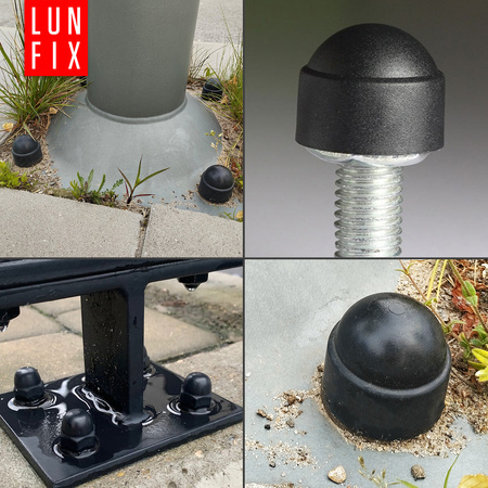 245 Set Abdeckkappen Shwarz M5-M20