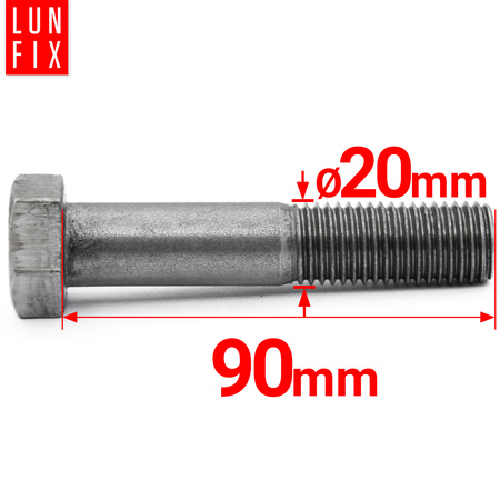 Sechskantschrauben M20x90 DIN 931 1 kg (ca.3 Stk.) Teilgewinde Klasse 5.8