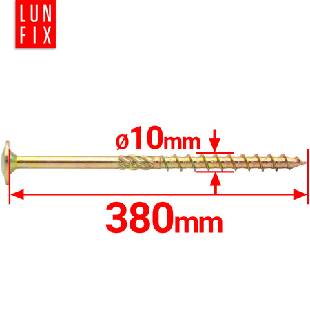 Tellerkopfschrauben 10x380 mm 1 Stück TX40