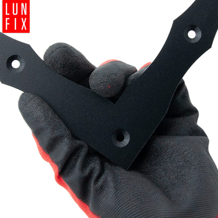 Flachwinkel Schwarz L 90 Grad 100x100x15x2 mm 10 Stück