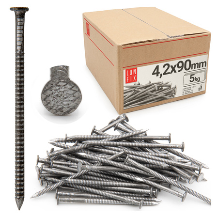 Rillennagel 4,2x90 5kg Unverzinkter