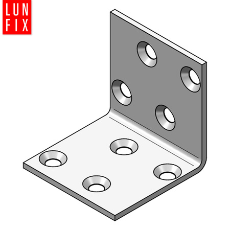 Breitwinkel Eckwinkel Shwarz 40x40x40x2 mm