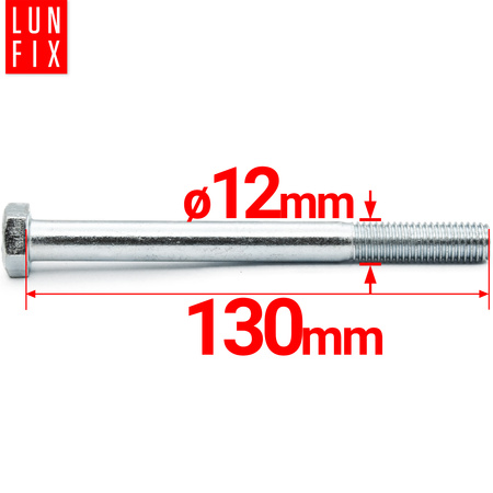 Sechskantschrauben M12x130 DIN 931 1 kg (ca.8 Stk.) Teilgewinde Klasse 8.8