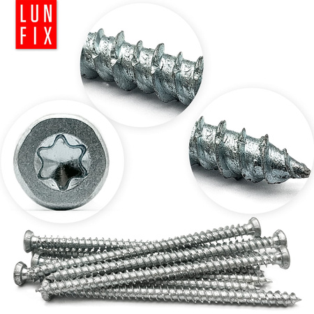 Rahmenschraube 7,5x132 mm Fensterrahmenschrauben Senkkopf 100 Stück