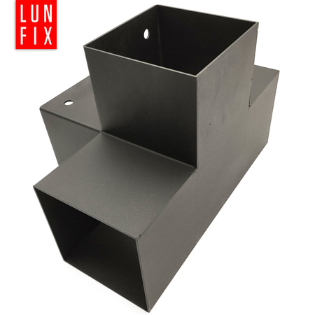 Montage Satz: Schwarz Eckverbinder X 9 x 9 cm + Schrauben