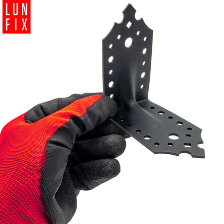 Dekorativer Winkel schwarz 115x115x65x2,5 mm