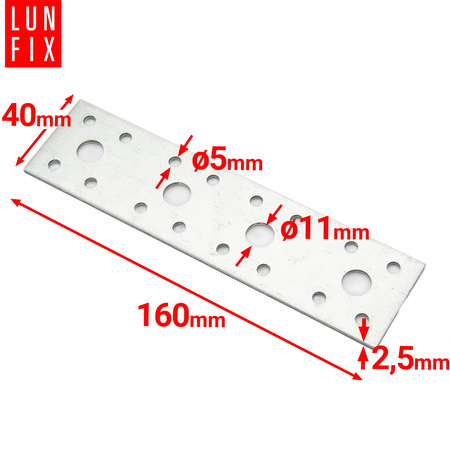 Flachverbinder 160x40x2,5mm 10er Set