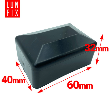 Pfostenkappen Schwarz 40x60 mm 1 Stück
