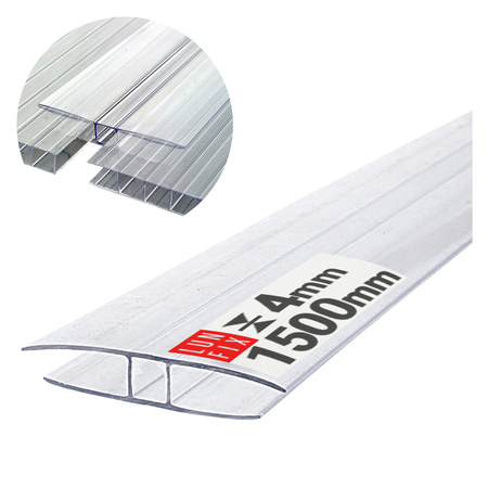 Profil H4 łączący bezbarwny do poliwęglanu 1,5m
