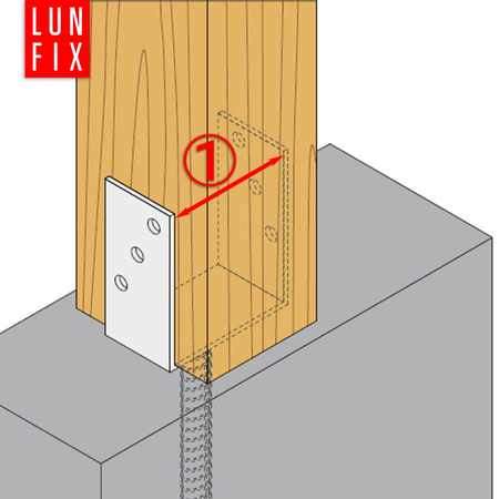 Pfostenaufnahme 140 mm