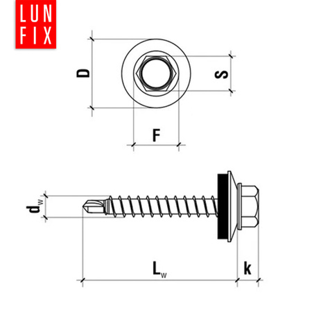 Trapezblechschrauben 4,8 x 20 mm 250 Stück Chromoxidgrün RAL 6020