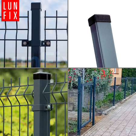 Słupek ogrodzeniowy 2,2m grafitowy 60x40x2mm