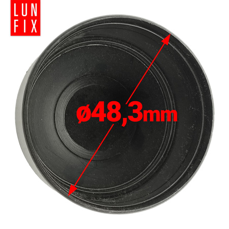 Pfostenkappen Schwarz 48,3 mm Rund 10 Stück