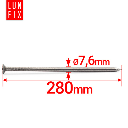 Drahtstifte 7,6x280 1kg Unverzinkter
