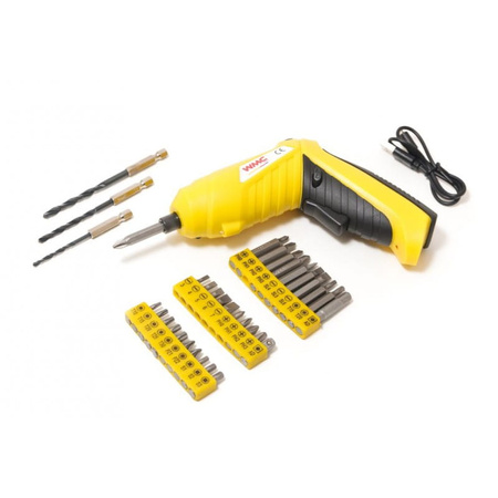 Zestaw narzędzi do domu wkrętarka AKU USB wiertła bity do domu 110 elementów