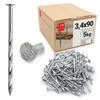 Drallnägel 3,4x90 5kg verzinkter Holzschraubennägel Drahtstifte Twistnägel 4"x1/8" Zoll