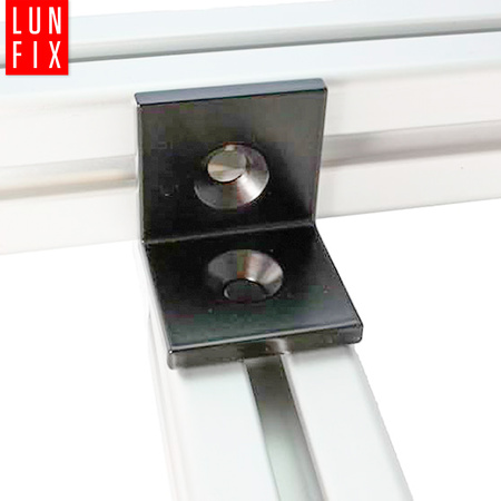 Breitwinkel Eckwinkel Shwarz 40x40x20x2 mm 10stk.