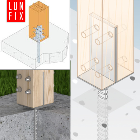 T-Pfostenträger zum Einbetonieren 90x60x110 mm 200 mm