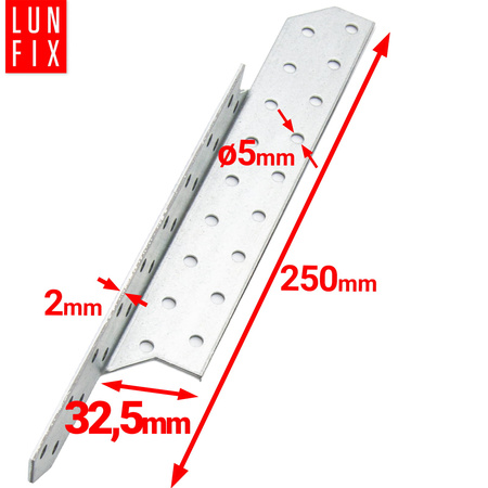 Sparrenpfettenanker 32x250mm Links