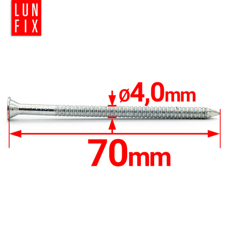 Ankernägel 4x70 0,5kg Verzinkte Rillennagel