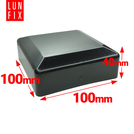 Pfostenkappen Schwarz 100x100 mm Eckig 1 stuck