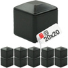 Pfostenkappen Schwarz 20x20 mm Eckig 1 stuck