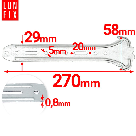 100 x 270 mm Ankerhänger für Trockenbau Für CD-Profile 60/27