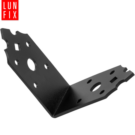 Dekorativer Winkel schwarz 80x80x40x2,5 mm